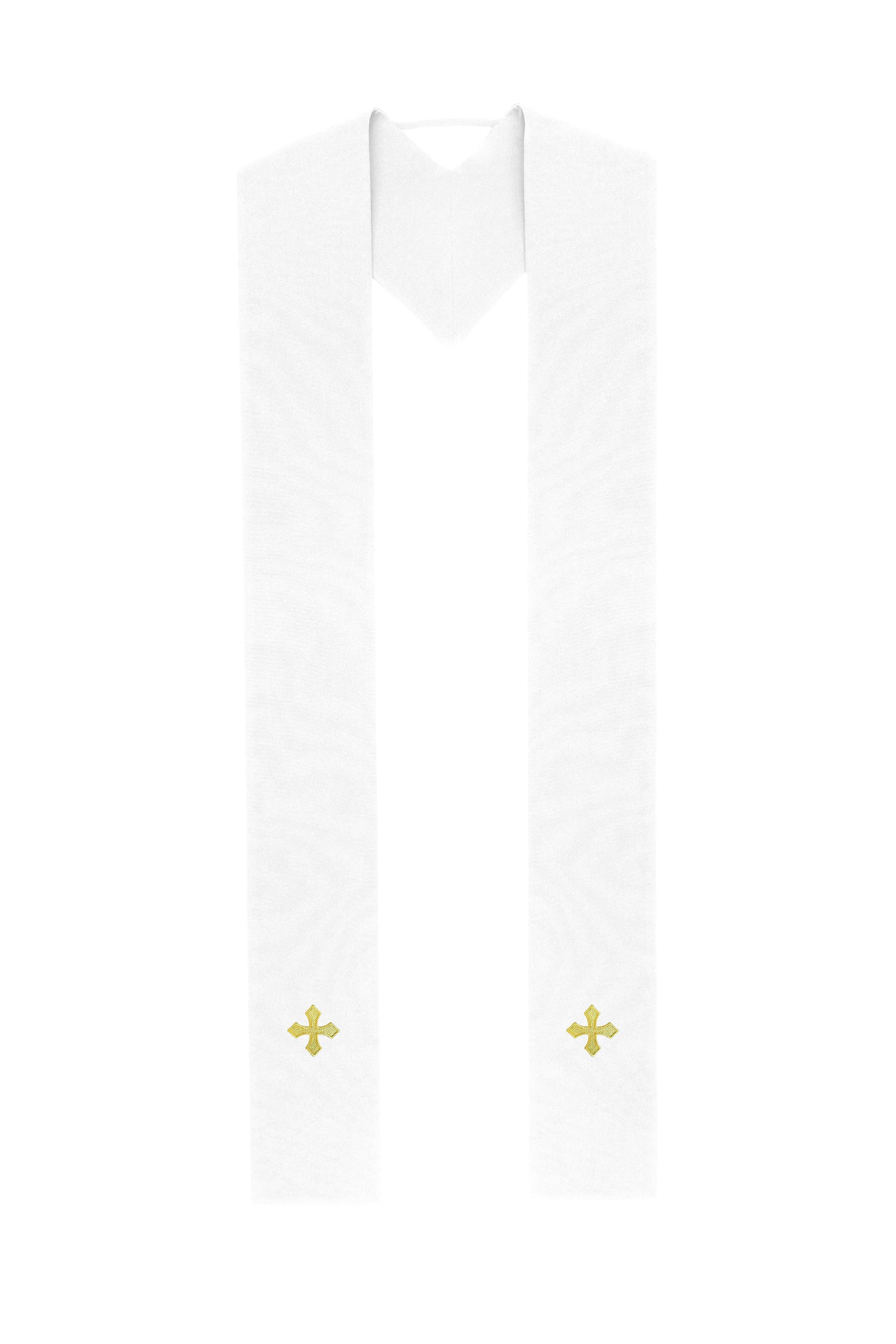 White Stole with Gold Crosses