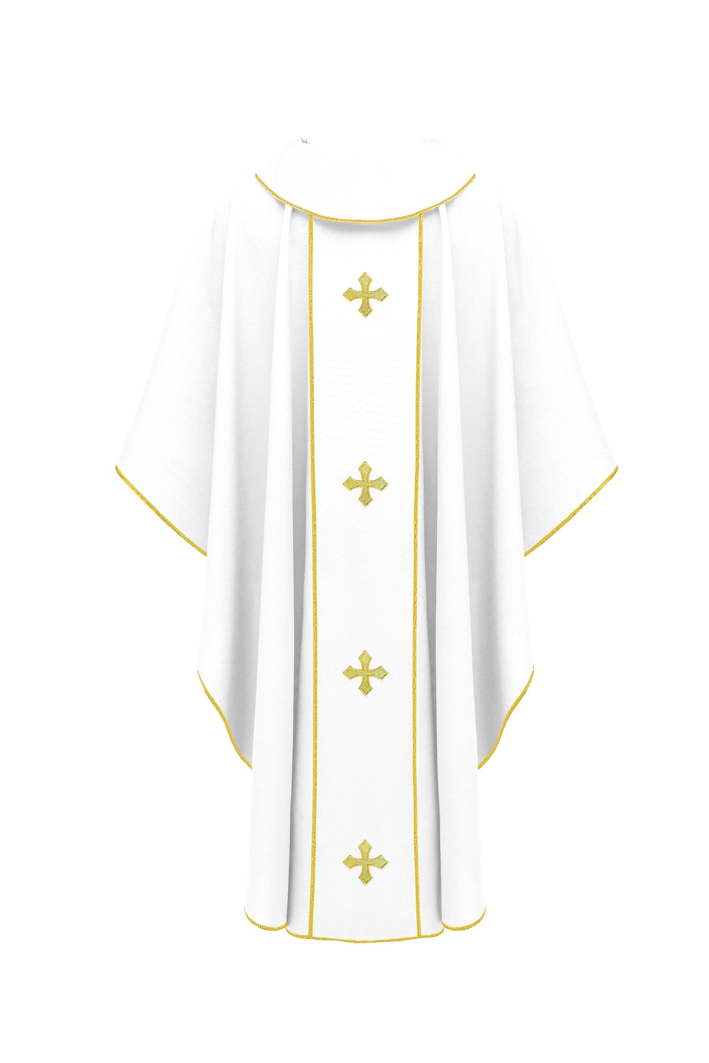 White Chasuble with Gold Crosses