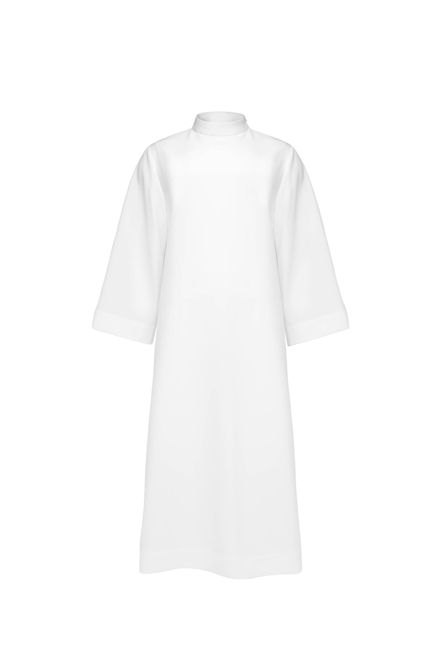 Premium White Clergy Alb with Collar