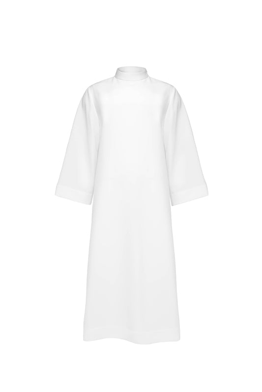 Premium White Clergy Alb with Collar