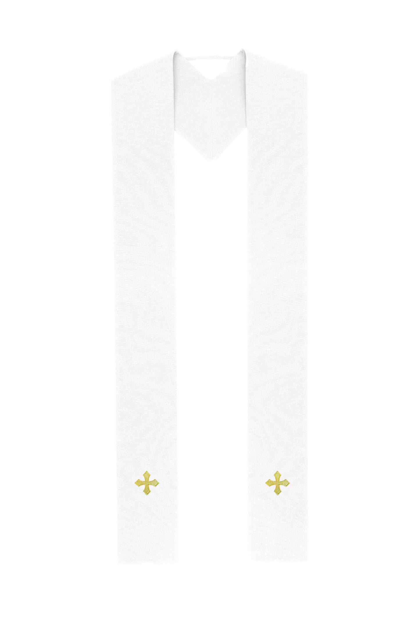 White Stole with Gold Crosses