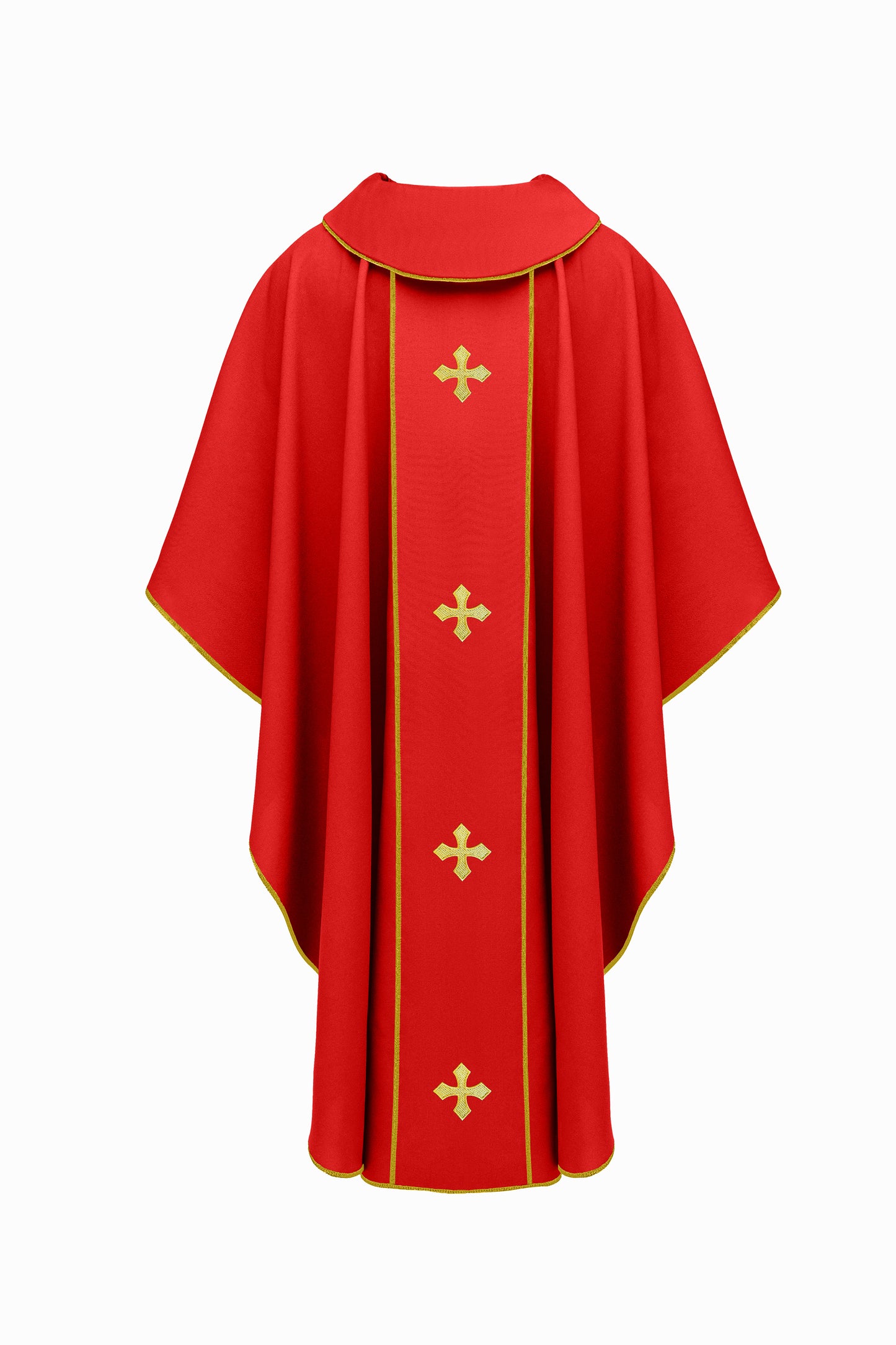 Red Chasuble with Gold Crosses