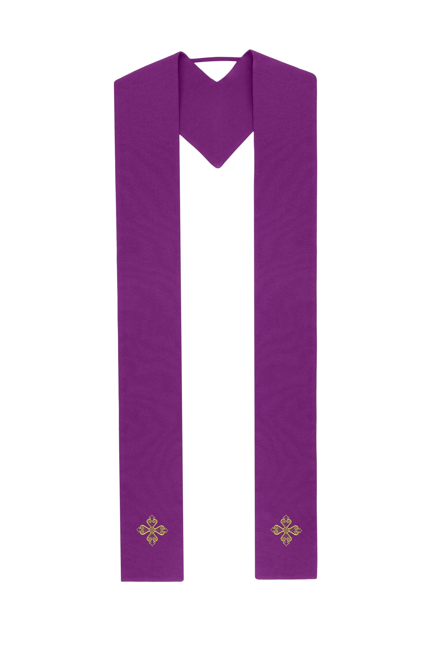 Purple Stole with Gold Crosses