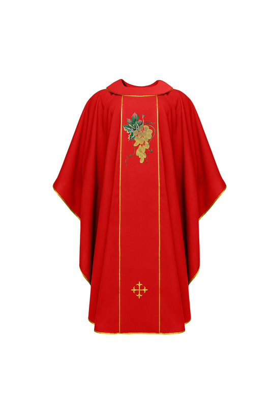 Red Chasuble with Grapes and Cross