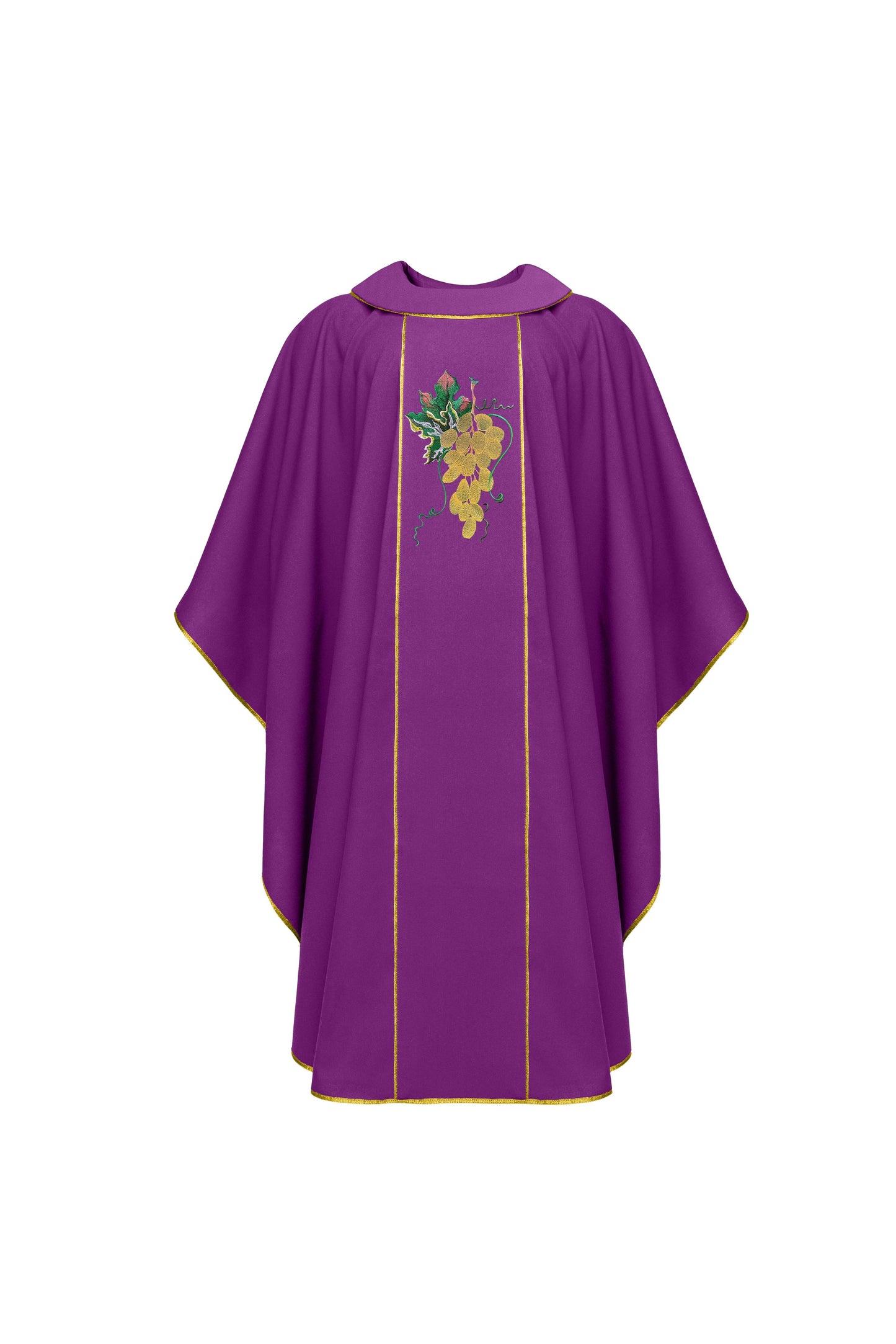 Purple Chasuble with Vine Embroidery