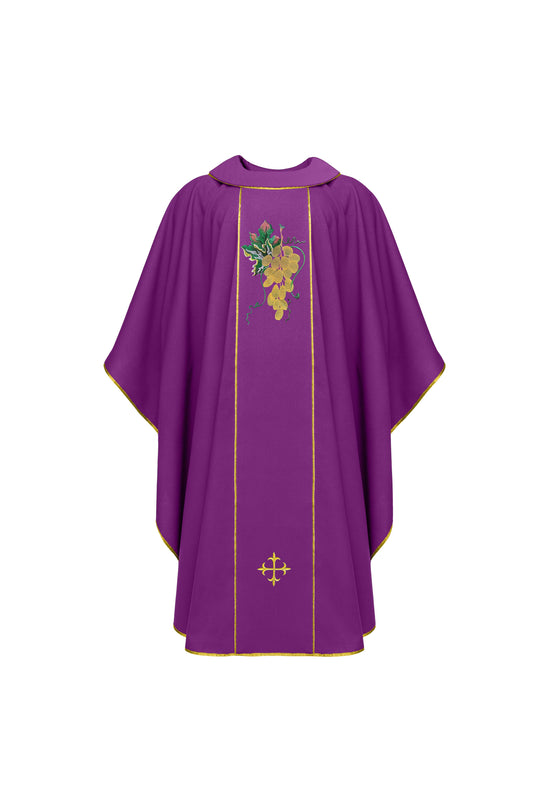 Purple Chasuble with Grapes and Cross