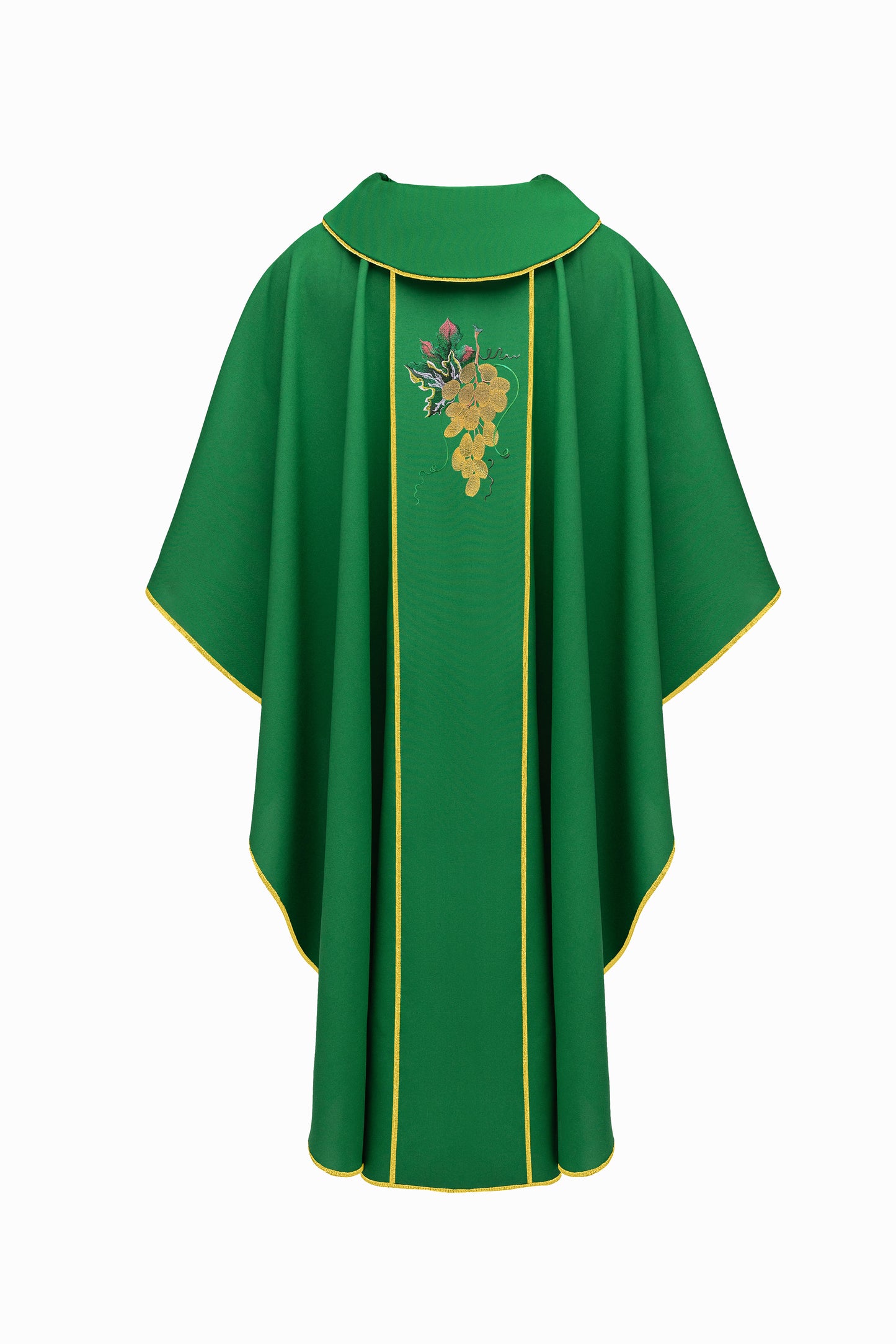 Green Chasuble with Vine Embroidery