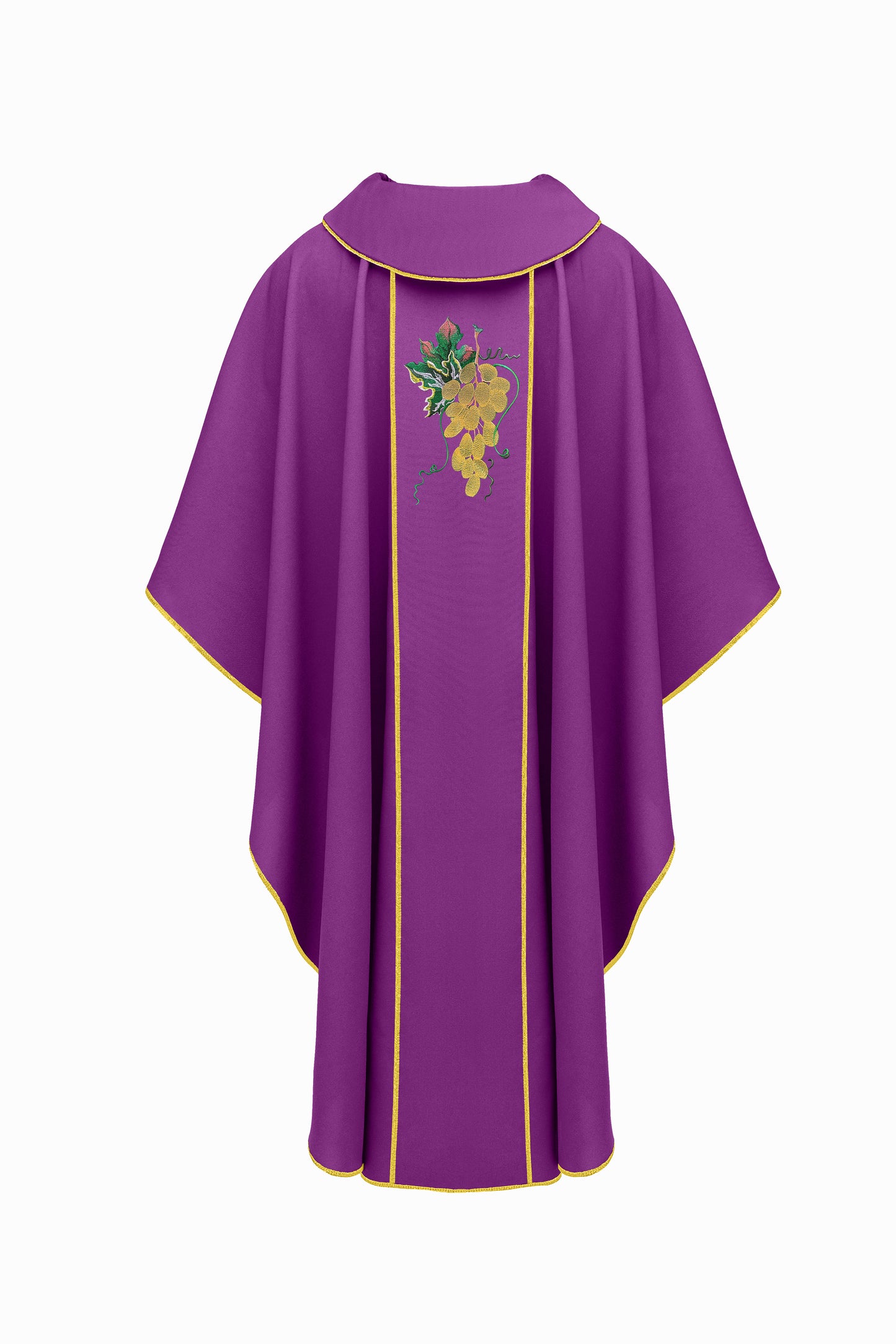 Purple Chasuble with Vine Embroidery