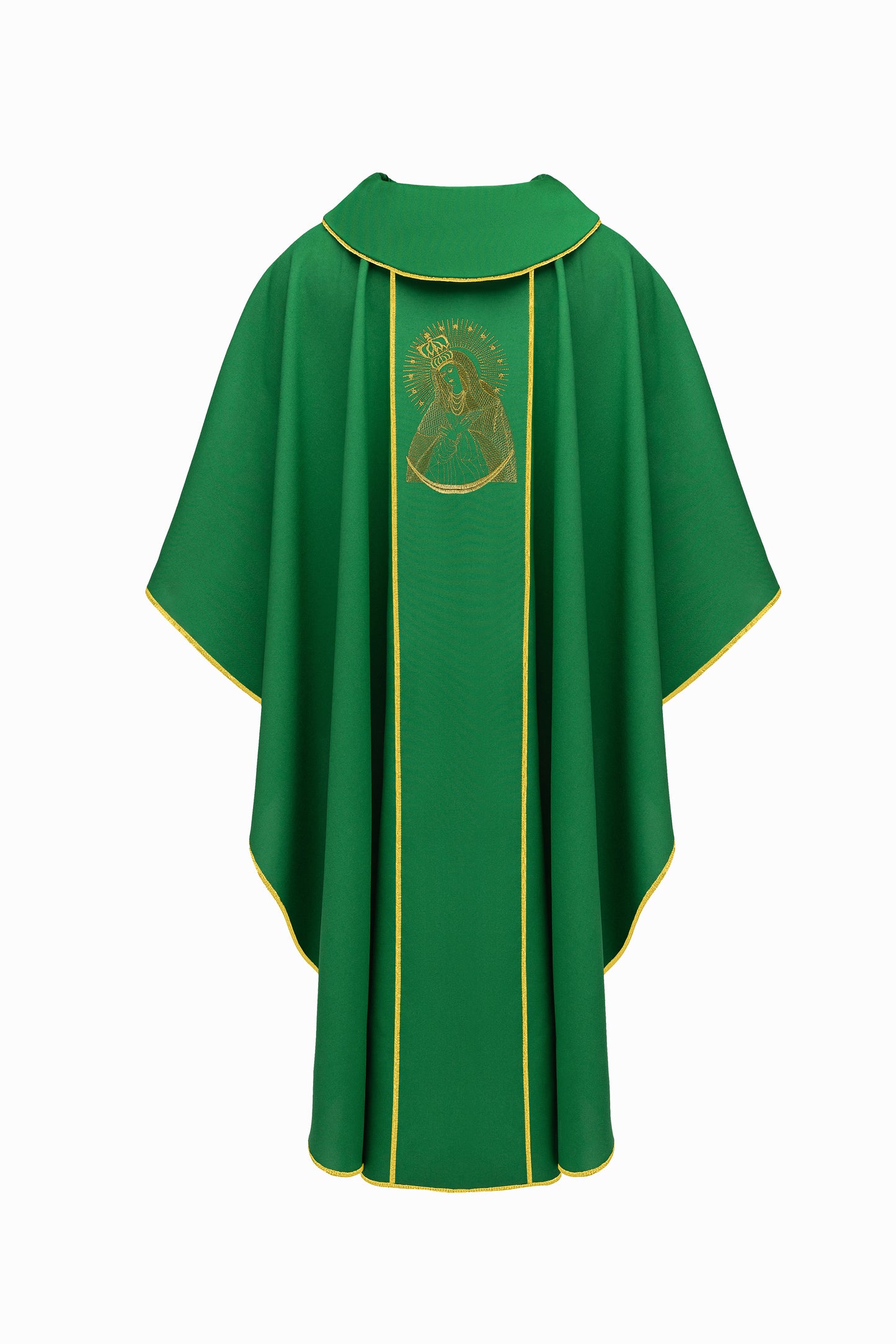 Green Chasuble with Marian Embroidery