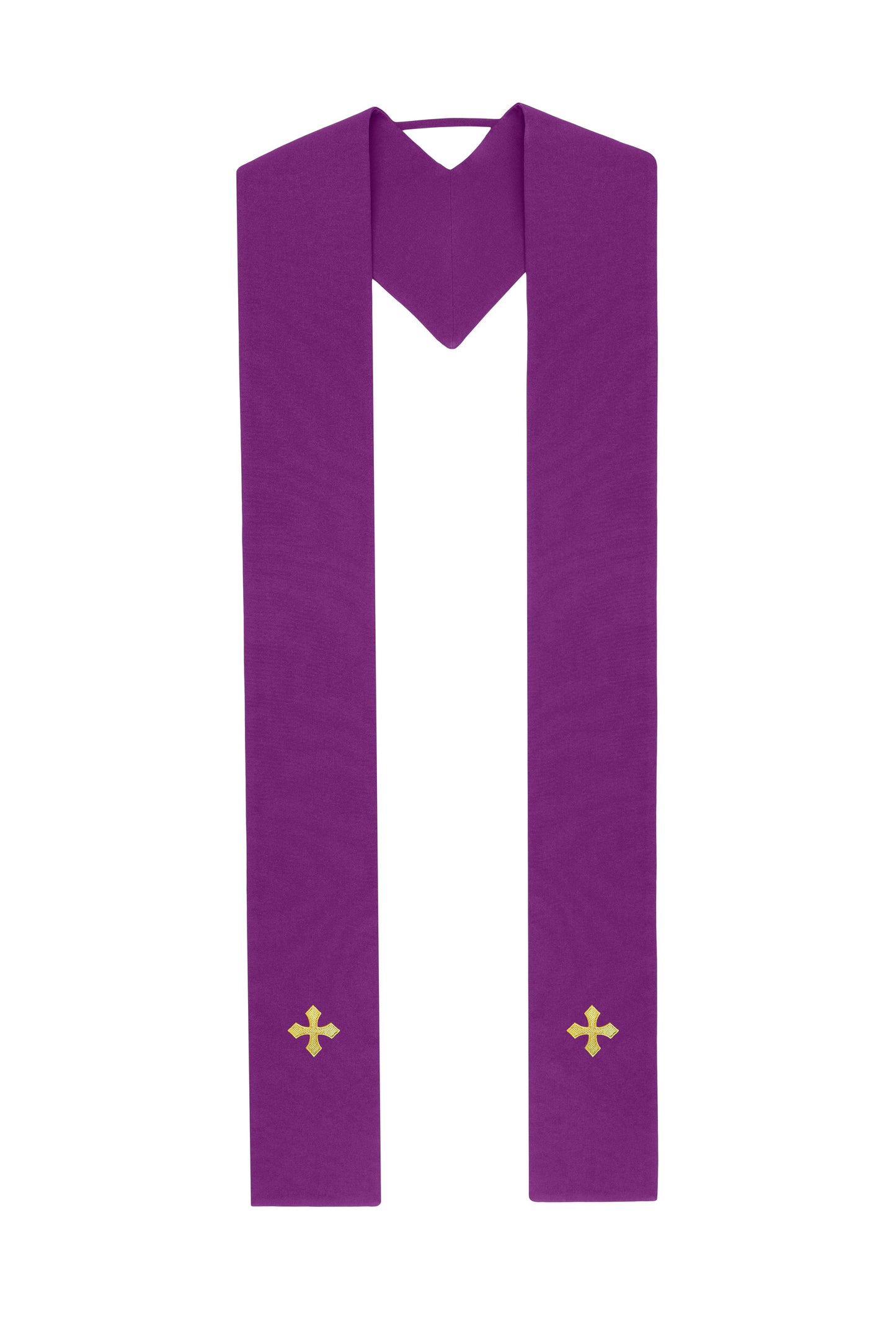 Purple Stole with Gold Crosses