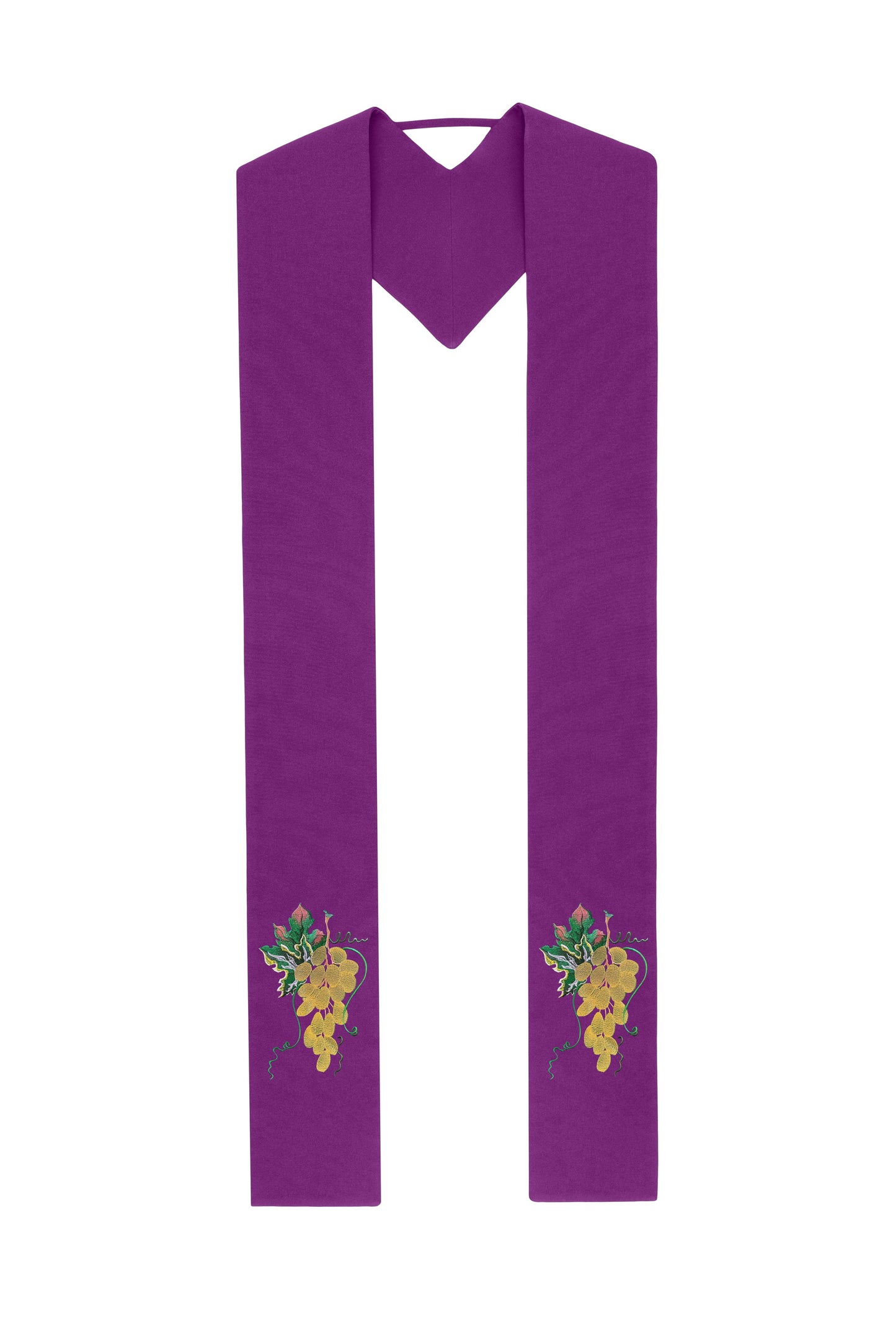 Purple Stole with Grapes and Leaves